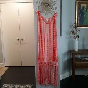 Gorgeous coral tye dye  dress